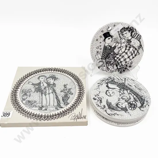 Six Assorted Nymolle Denmark Month Plaque by Bjorn Wijnblad