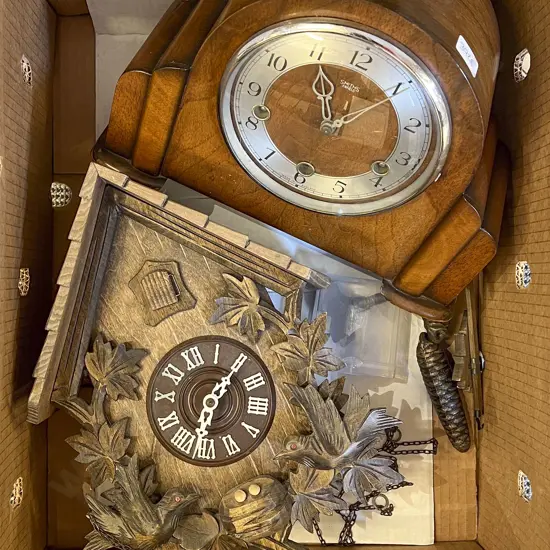 Cuckoo Clock and Mantel Clock
