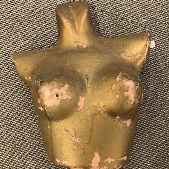 Vintage Heavy Plastic Female Torso Shop Display