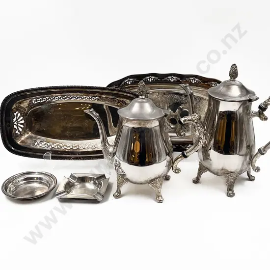 Small Quantity of S/Plate together with Sterling Ashtray