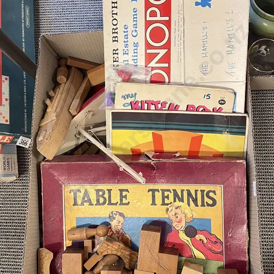 Box of Assorted Vintage Games etc