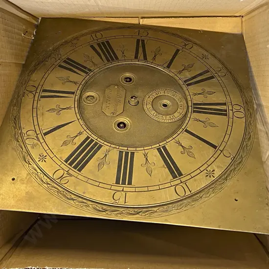 Vintage Grandfather Clock Face and Pendulum (for restoration)