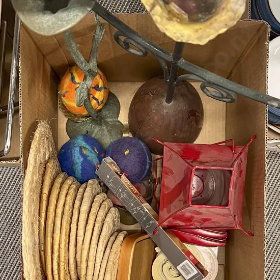 Two Boxes of Assorted Decorative Homewares etc