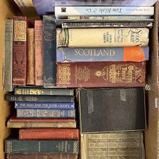 Box of Scottish Reference Books and Novels