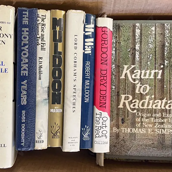 Box of NZ Political Biographies etc