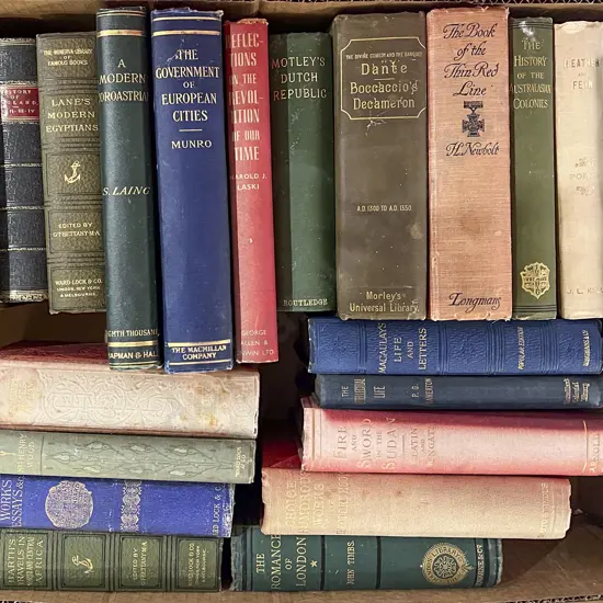 Box of Assorted Vintage Books