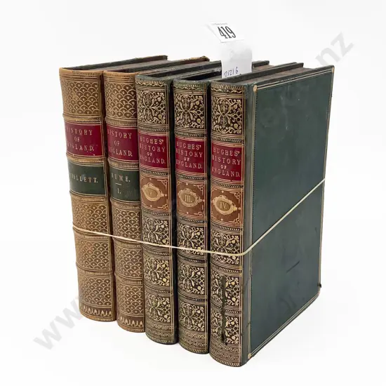 Five Leather Bound History of England Volumes