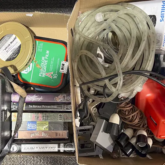 Two Boxes of Assorted Vintage Electronics etc