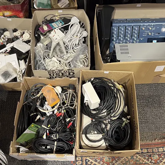 Five Boxes of Assorted Electronics