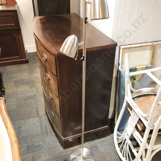 Modern Chrome Two Light Standing Lamp