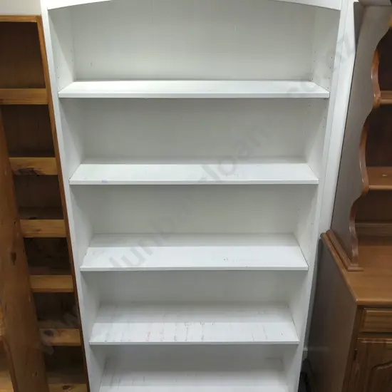 Modern White Painted Bookcase