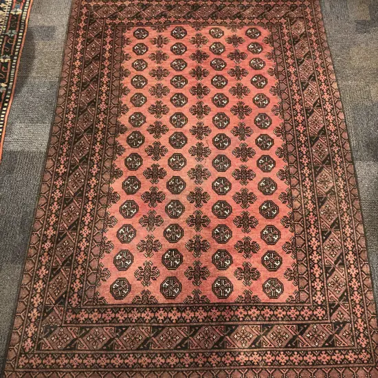 Persian Floor Rug on Red Ground