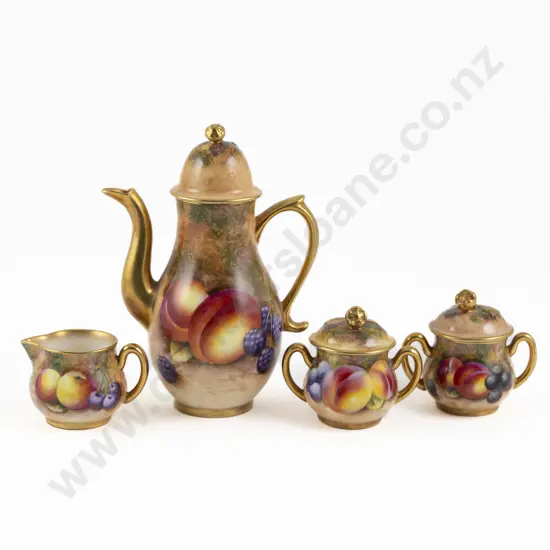 Royal Worcester Hand Painted Miniature Coffee Pot
