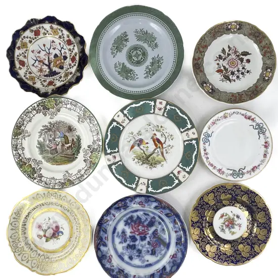 Collection Eleven C19th English Various Potteries Plates