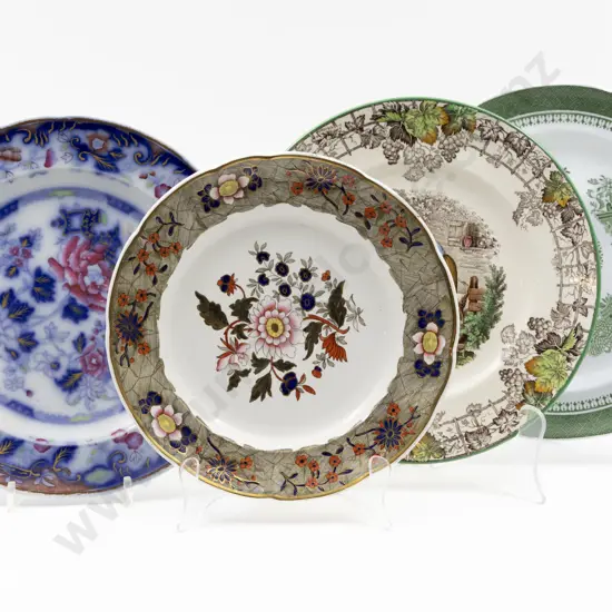 Four Late C19th Copeland Plates