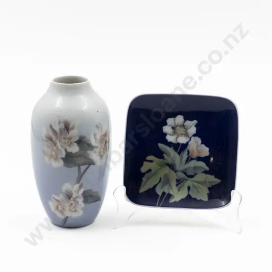 Royal Copenhagen Vase and Dish