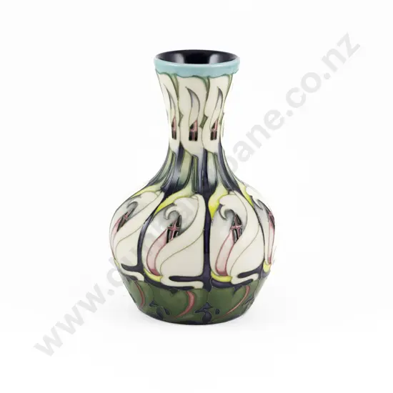 Modern Moorcorft Lily Come Home Pattern Vase Designed By Emma Bossons