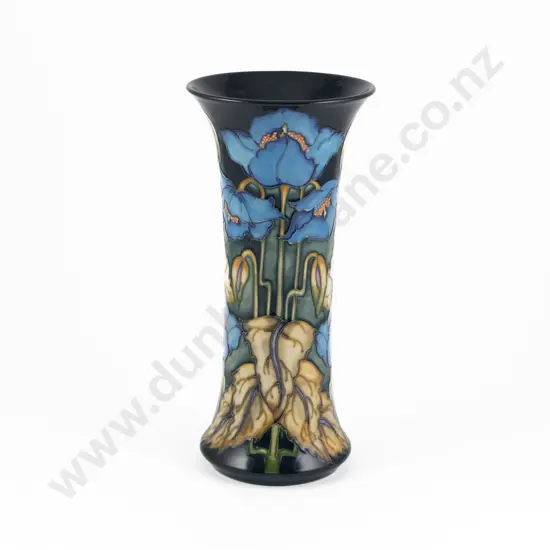 Modern Moorcroft Blue Rhapsody Pattern Vase Designed By Philip Gibson