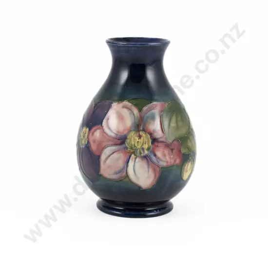 William Moorcroft Clematis Pattern Vase