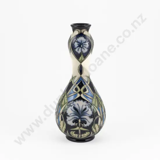 Modern Moorcroft Centaurea Pattern Vase Designed By Rachel Bishop