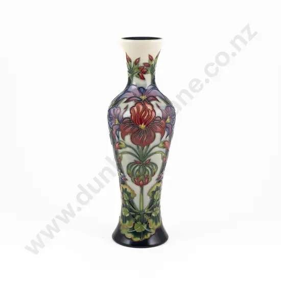 Modern Moorcroft Floral Pattern Vase By Philip Gibson