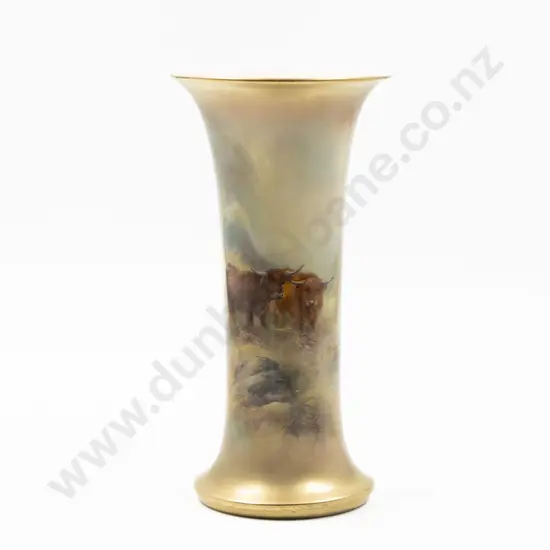 Royal Worcester Hand Painted Vase