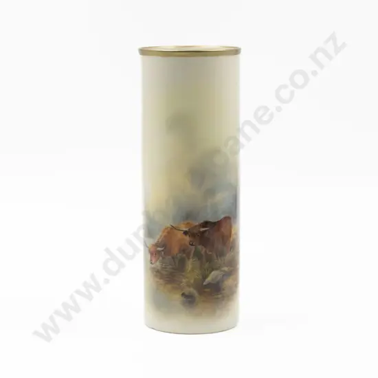 Royal Worcester Hand Painted Vase