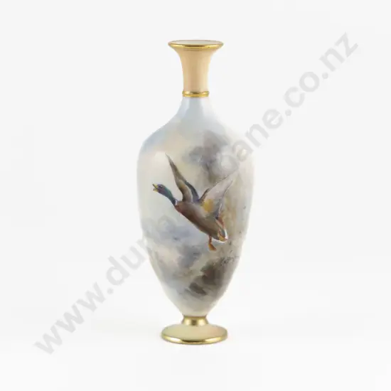 Royal Worcester Hand Painted Vase