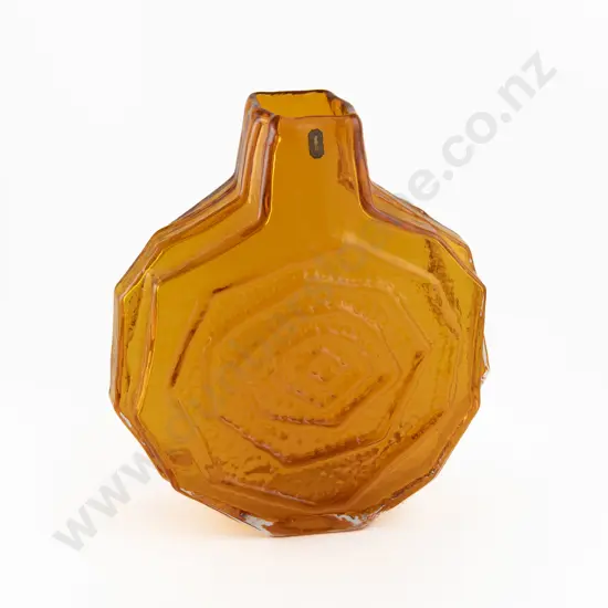 Large Geoffrey Baxter for Whitefriars Tangerine Banjo Vase