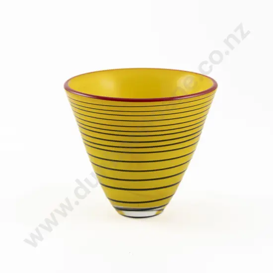 Small Italian Art Glass Conical Vase