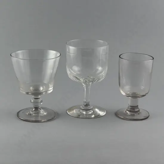 Two Vict Glass Rummers & Ale Glass