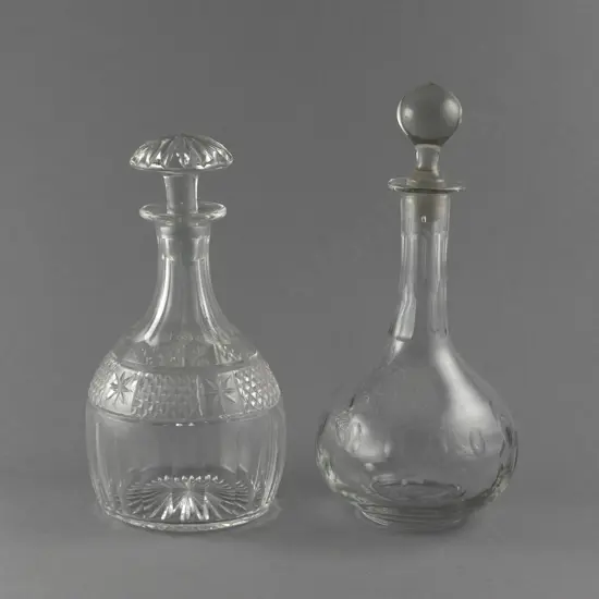 Two Cut Glass Decanters