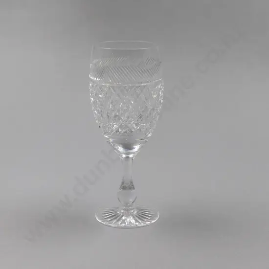 13 Tudor Crystal Holbein Pattern Red Wine Glasses