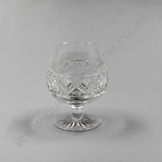 Ten Tudor Crystal Holbein Pattern Brandy Balloons