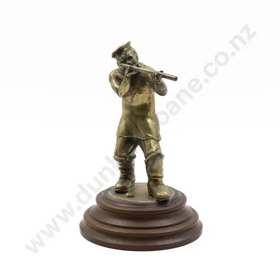 Cast Brass Figure Of A Fisherman With A Telescope