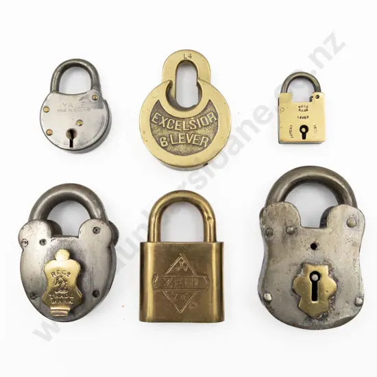 Six Various Vintage Padlocks
