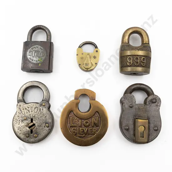 Six Various Vintage Padlocks