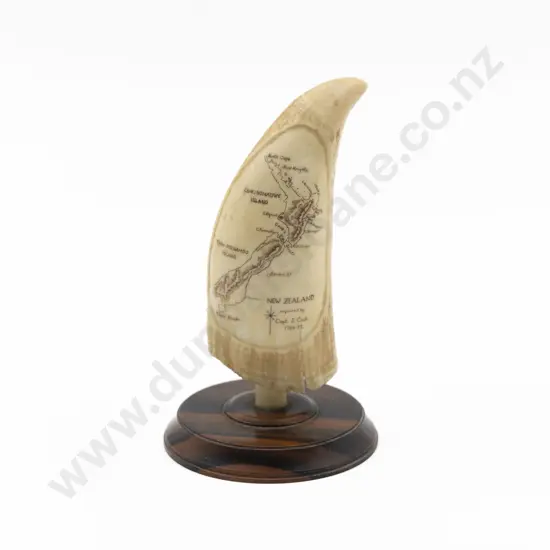 Antique Scrimshaw Sperm Whale Tooth