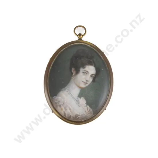 R Wildhack - Portrait Miniature Of A Victorian Lady