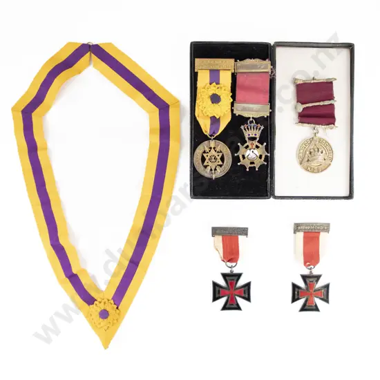 Five Sterling Silver Lodge Medals