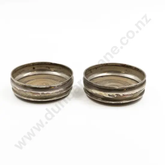 Pair QEII S/S Wine Coasters