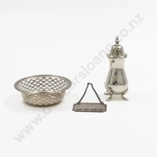 S/S Pepperette Bon Bon Bowl & Decanter Label