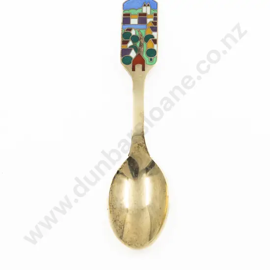 Danish S/S Gilt & Enamel 1988 Spoon By A Michelsen