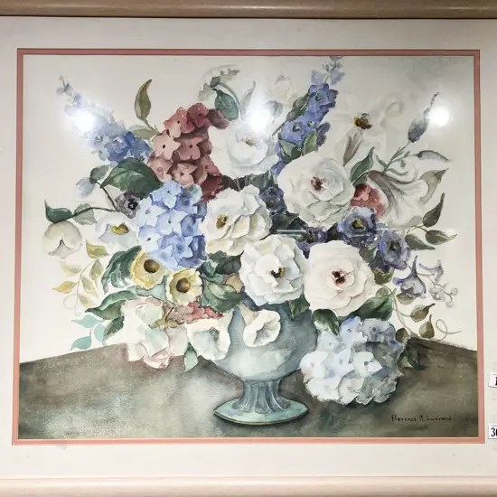 Florence M. Luxford - Floral Still Life - W/C on Paper