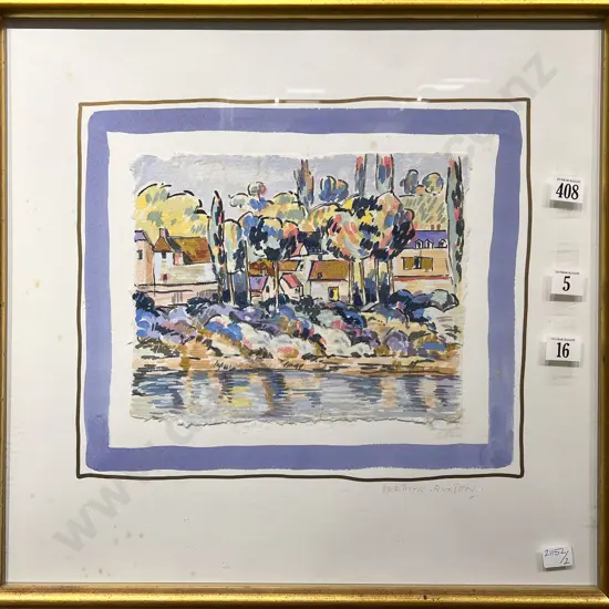 Methyr Ruxton - Riverside - Gouache