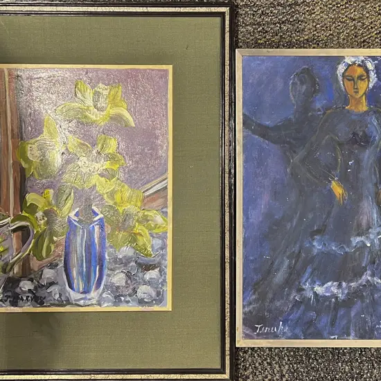 J. Harvey - Orchids - with Figural Canvas Work