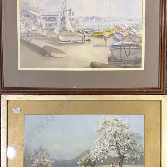 James Borrows - Nelson Haven - W/C with Print