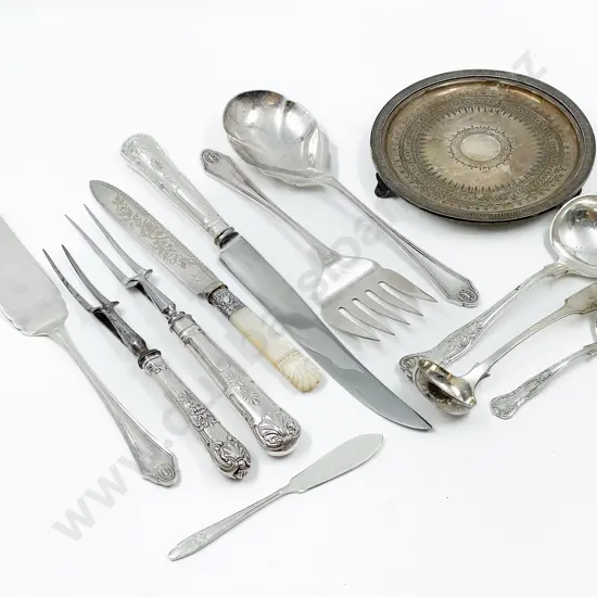 Small Quantity of Assorted Cutlery etc Including Kings Pattern