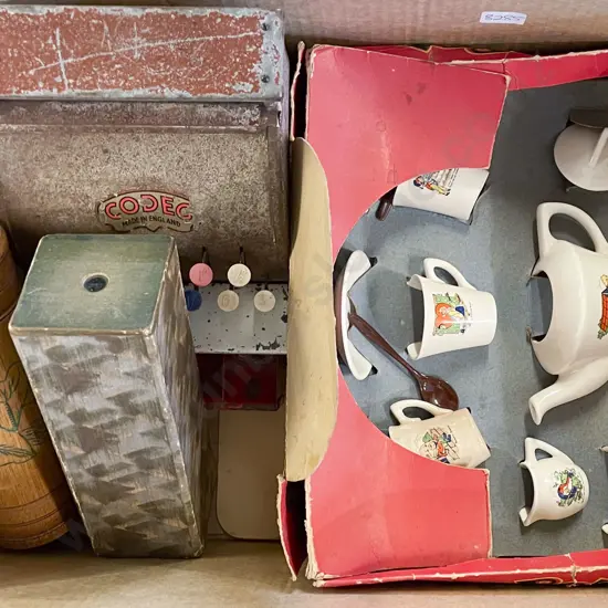 Boxed Nursery Tea Set Together with Toy Cash Register etc