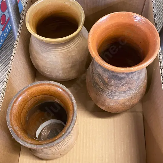 Two Pottery Vases and Jug